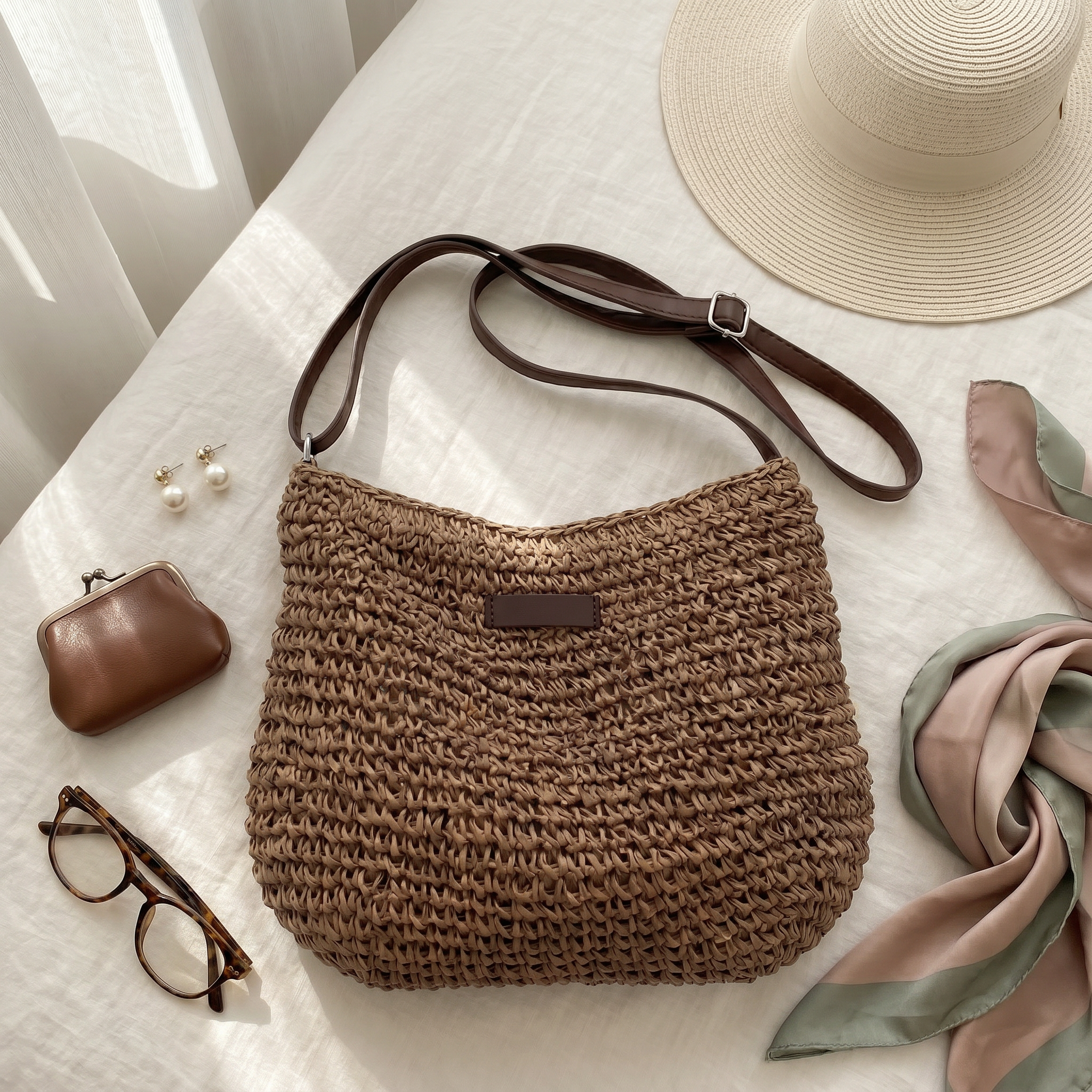 Bolso brisa natural trenzado